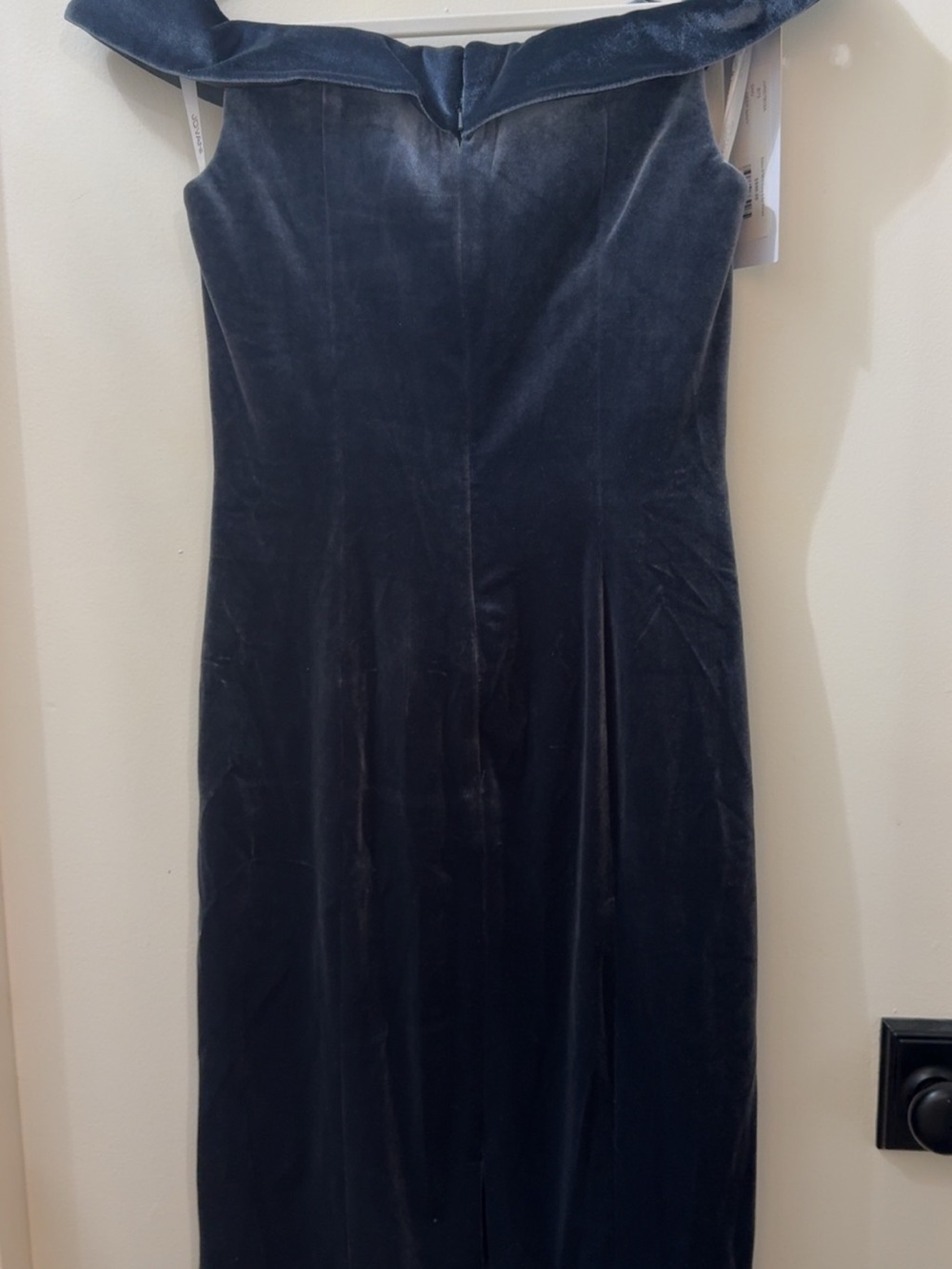Jovani Teal One-Shoulder Velvet Bodycon Dress